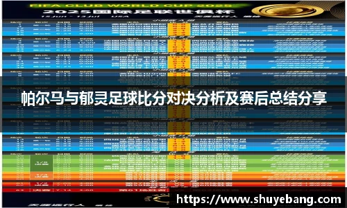 帕尔马与郁灵足球比分对决分析及赛后总结分享